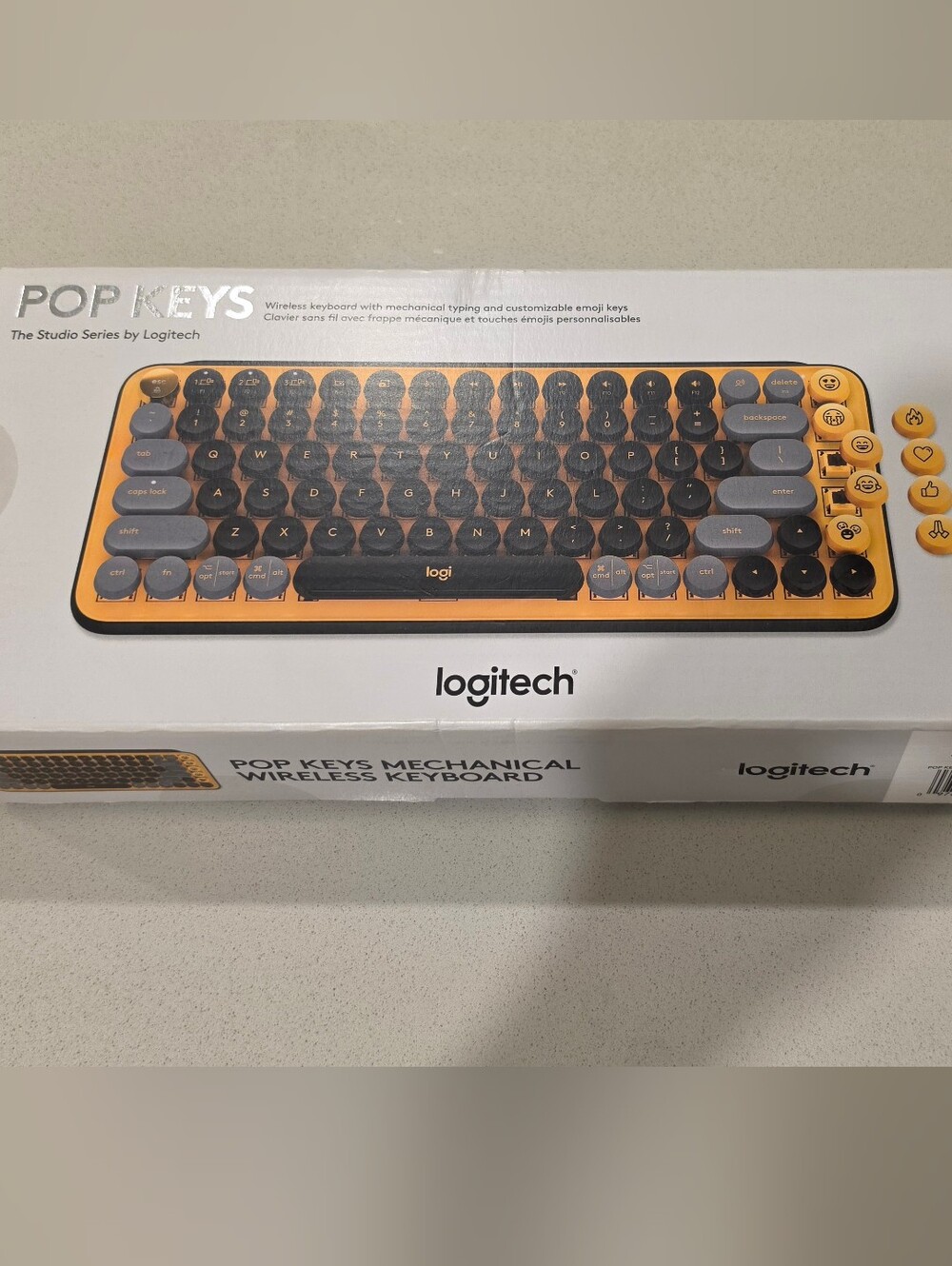 Logitech Pop Keys Wireless Mechanical Keyboard And Mouse - Yellow and Black